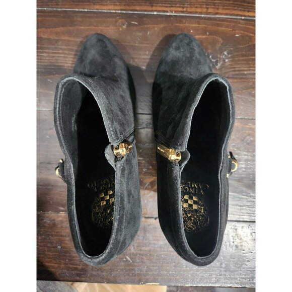 EUC Vince Camuto Vecka Black Suede Ankle Zip Booties/Sz. 8M - Picture 8 of 9
